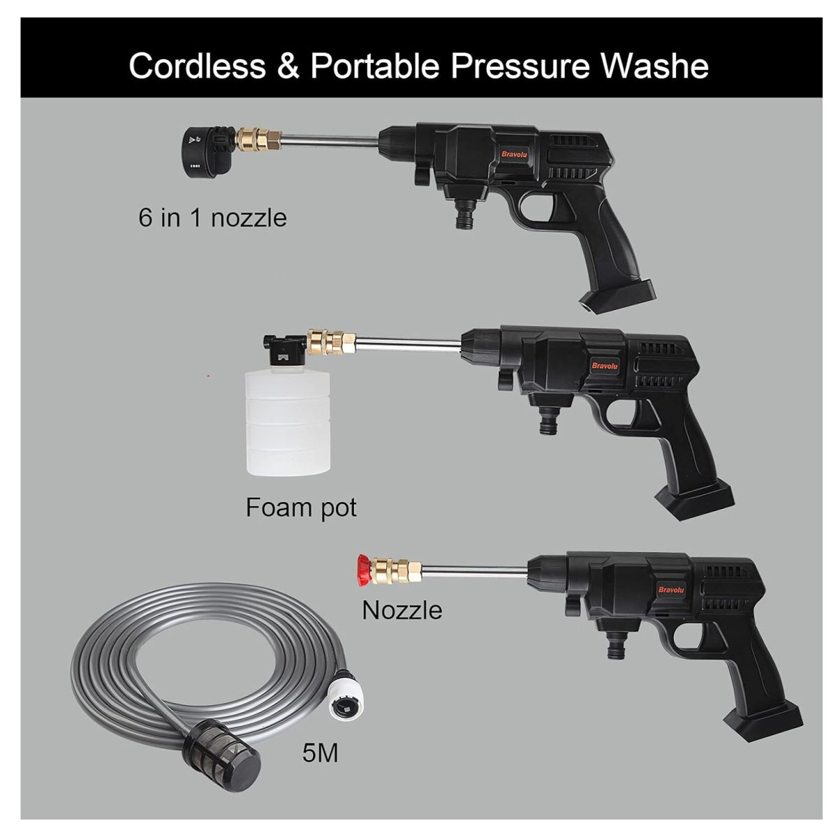 HIDROLAVADORA INALAMBRICA A PRESION CON 2 BATERIAS