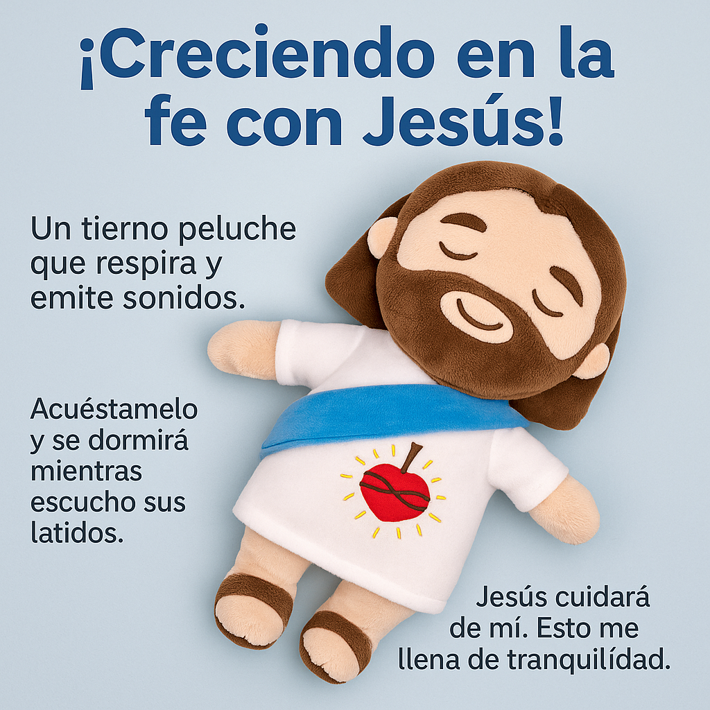PELUCHE DE JESUS RELAJANTE  TRANQUILIDAD Y FE