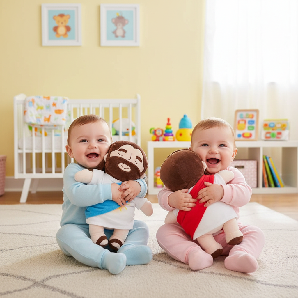 PELUCHE DE JESUS RELAJANTE  TRANQUILIDAD Y FE