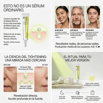 RETINAL SHOT / Recupera la firmeza de tu piel y reduce visiblemente arrugas y poros