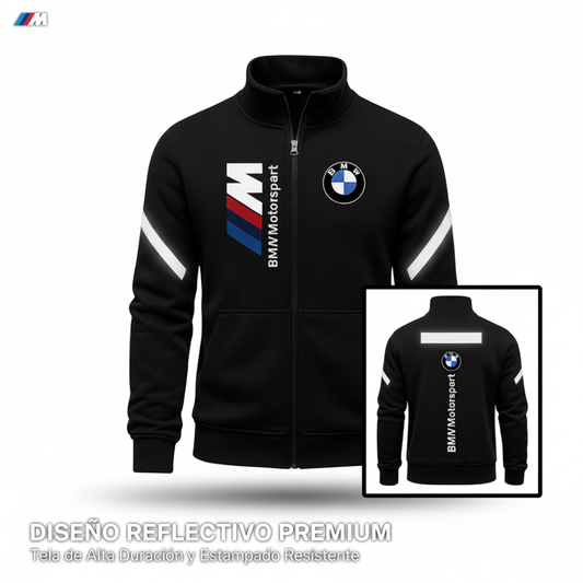 BUZO BMW REFLECTIVO ESTAMPADO CUELLO ALTO