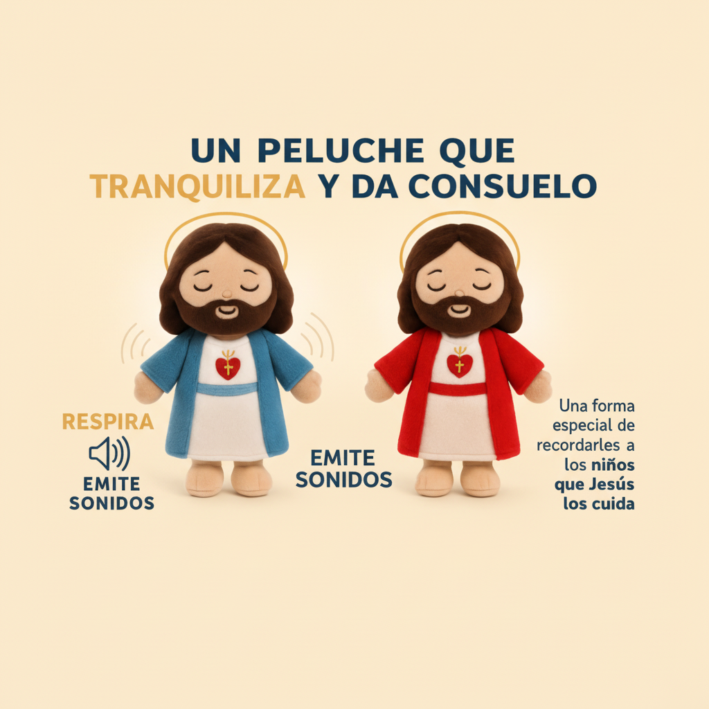 PELUCHE DE JESUS RELAJANTE  TRANQUILIDAD Y FE